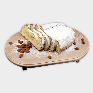 Mandelstollen 1000 g und ein kleines Stollenbrett Mandelstollen 1000 g und ein kleines Stollenbrett