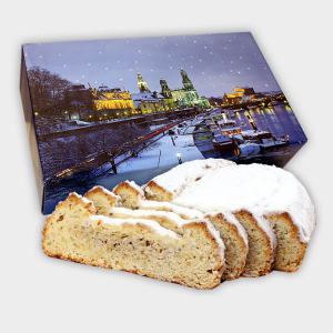 Mandelstollen 500 g im Geschenkkarton Mandelstollen 500 g im Geschenkkarton